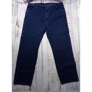 Rustler Dark Wash High Rise Straight Zip Fly Mens Jeans Size 44x32 -23554